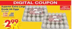 Superior Grocers Superior Extra Large Grade AA Eggs offer