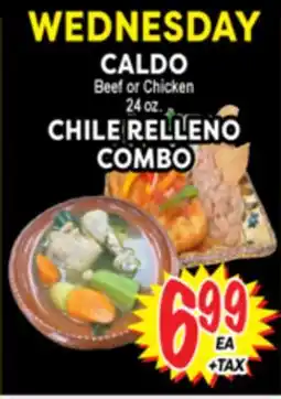 Superior Grocers CALDO Beef or Chicken or CHILE RELLENO COMBO offer