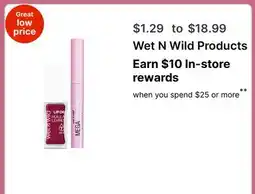 Walgreens Wet N Wild Products offer