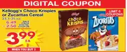 Superior Grocers Kellogg's Choco Krispies or Zucaritas Cereal offer