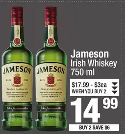 Super King Markets Jameson Irish Whiskey offer