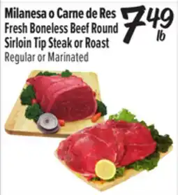 El Super Fresh Boneless Beef Round Sirloin Tip Steak or Roast offer