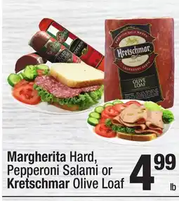 Super King Markets Margherita Hard, Pepperoni Salami or Kretschmar Olive Loaf offer
