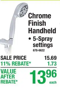Menards Chrome Finish Handheld offer