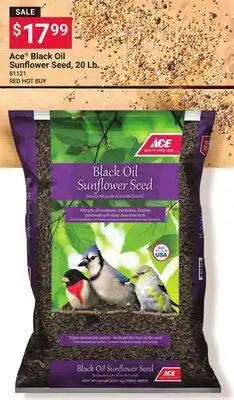Ace Hardware Ace Black Oil Sunflower Seed 20 Lb offer