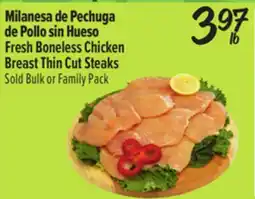 El Super Fresh Boneless Chicken Breast Thin Cut Steaks offer