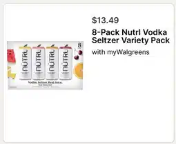Walgreens 8-Pack Nutrl Vodka Seltzer Variety Pack offer