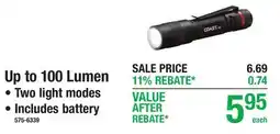 Menards Up to 100 Lumen offer