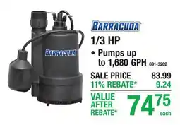 Menards 1/3 HP offer