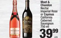 Super King Markets Moet & Chandon Nectar Imperial Rose or Caymus California Cabernet Sauvignon offer