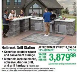 Menards Holbrook Grill Station offer