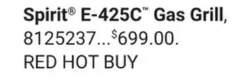 Ace Hardware Spirit E-425C Gas Grill offer