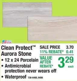 Menards Clean Protect Aurora Stone offer
