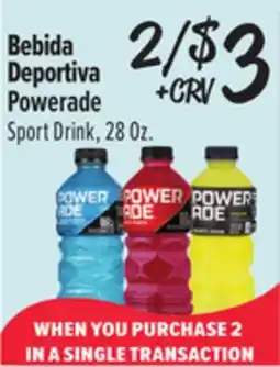 El Super Powerade Sport Drink offer