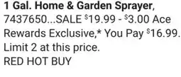 Ace Hardware 1 Gal. Home & Garden Sprayer offer