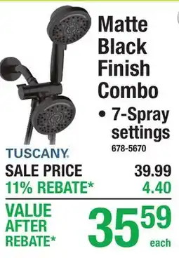 Menards Matte Black Finish Combo offer