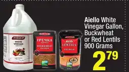 Super King Markets Aiello White Vinegar Gallon, Buckwheat or Red Lentils 900 Grams offer