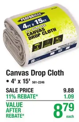Menards Canvas Drop Cloth offer
