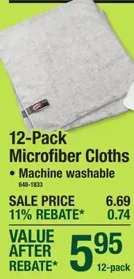 Menards Libman 12-Pack Microfiber Cloths offer