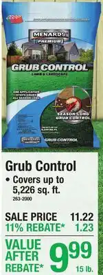 Menards Grub Control offer