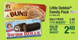 Menards Little Debbie Family Pack offer