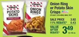 Menards Onion Ring or Potato Skin Crisps offer