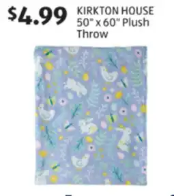 Aldi KIRKTON HOUSE 50 x 60 Plush Throw offer