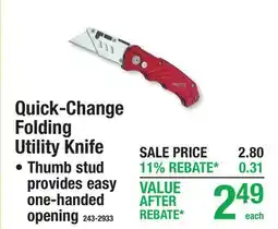 Menards Quick-Change Folding offer