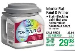 Menards Interior Flat Paint & Primer Stain-Blocking paint that also helps reduce household odors offer