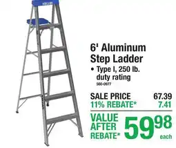 Menards 6' Aluminum Step Ladder offer