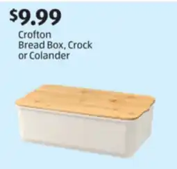 Aldi Crofton Bread Box, Crock or Colander offer