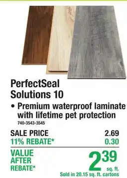 Menards Mohawk PerfectSeal Solutions 10, Premium Waterproof Laminate with Lifetime Pet Protection offer