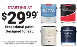 Ace Hardware Exceptional paint offer