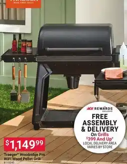 Ace Hardware Traeger Woodridge Pro WiFi Wood Pellet Grill offer