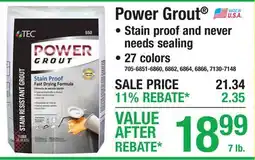 Menards Power Grout offer