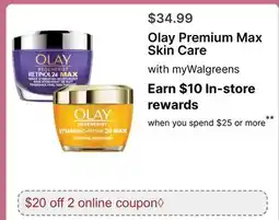 Walgreens Olay Premium Max Skin Care offer