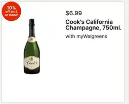 Walgreens Cook's California Champagne offer