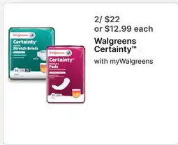 Walgreens Walgreens Certainty offer