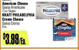 R Ranch Markets KRAFT American Cheese, KRAFT PHILADELPHIA Cream Cheese offer