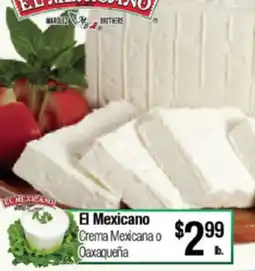 Big Saver Foods El Mexicano Crema Mexicana o Caxaqueña offer