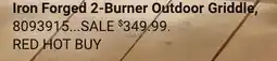 Ace Hardware Iron Forged 2-Burner Outdoor Griddle offer