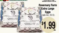 Big Saver Foods Rosemary Farm Extra Large Eggs offer