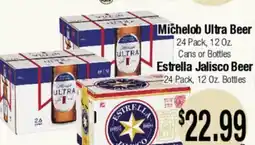 Big Saver Foods Michelob Ultra Beer Estrella Jalisco Beer offer