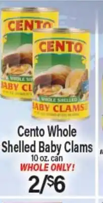 Angelo Caputo's Fresh Market Cento Whole Shelled Baby Clams offer