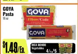 R Ranch Markets GOYA Pasta RICA RONDO Vegetables offer