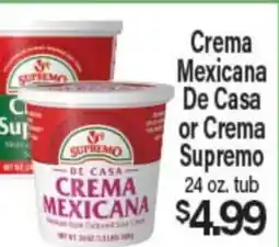 Angelo Caputo's Fresh Market Crema Mexicana De Casa or Crema Supremo offer