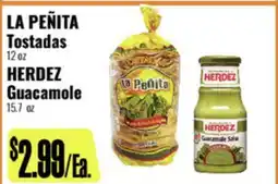 R Ranch Markets LA PEÑITA Tostadas 12 oz. HERDEZ Guacamole 15.7 oz offer