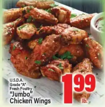 Angelo Caputo's Fresh Market U.S.D.A. Grade A Fresh Poultry Jumbo Chicken Wings offer