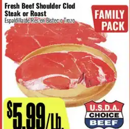 R Ranch Markets Fresh Beef Shoulder Clod Steak or Roast offer