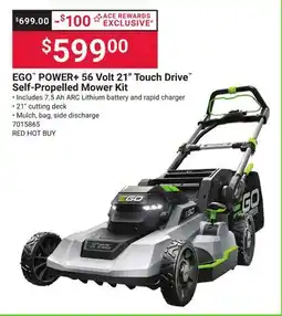 Ace Hardware EGO POWER + 56 Volt 21 Touch Drive Self-Propelled Mower Kit offer